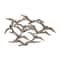 38" Blue Metal Bird Wall Décor with Brown Distressed Accents